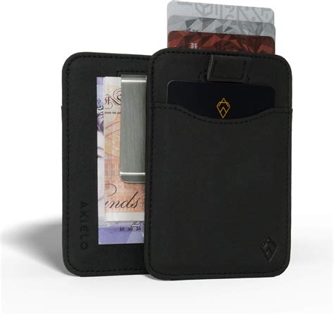 akielo wallet rfid blocking card holder with money clip|akielo blackout card.